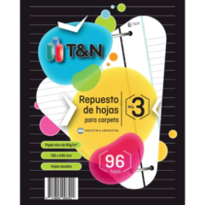 REPUESTO T&N N&ordm;3 x 96hjs RY 70grs