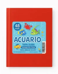 CUADERNO T&N ACUARIO T/D 16x21 x 48hjs RY ARA&Ntilde;A ROJO 70grs N1