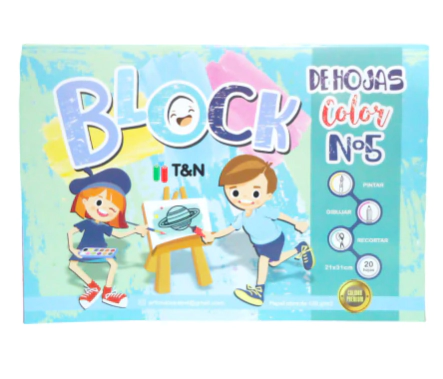 BLOCK T&N DIBUJO N�5 COLOR x 20hjs