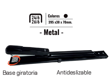 ABROCHADORA LAMA OXO BRAZO LARGO 24/6 METAL