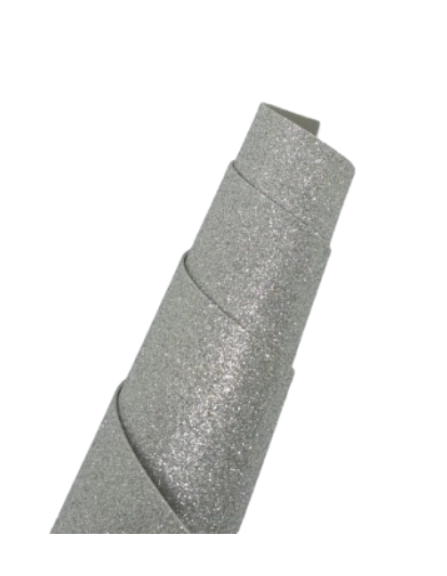 IBI CRAFT GOMA EVA GLITTER A4 1.7mm x 5hjs PLATA