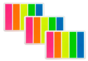 BANDERITAS IBI 5 COL. x 25hjs C/U NEON