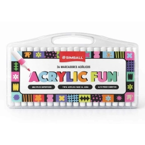 MARCADOR SIMBALL ACRILICO VALIJITA x 24u