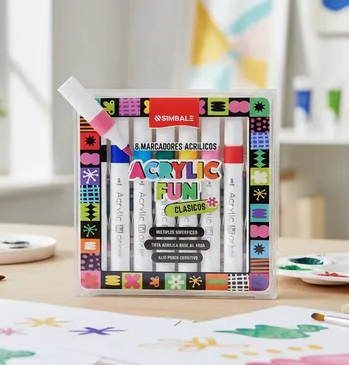 MARCADOR SIMBALL ACRILICO CLASICO PET x 8u