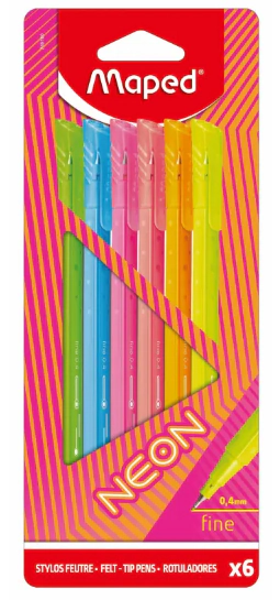 MICROFIBRA MAPED NEON 0.4mm x 6u