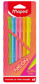 MICROFIBRA MAPED NEON 0.4mm x 6u