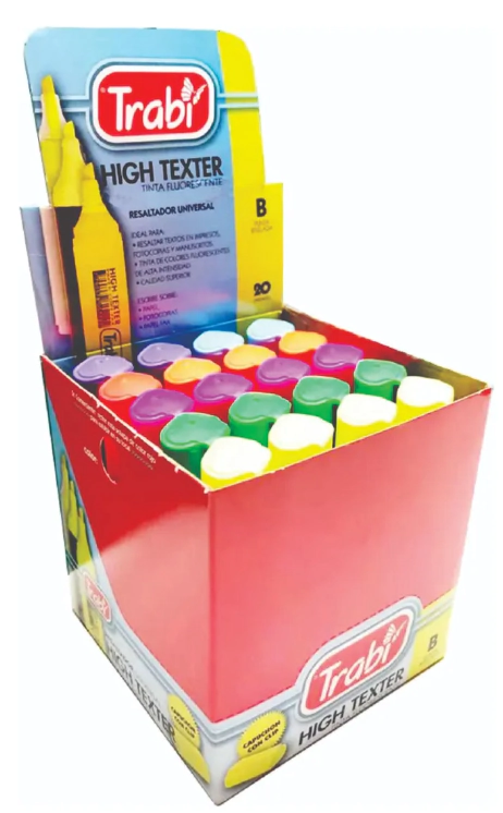 RESALTADOR TRABI HIGH TEXTER FLUO x 20u SURT