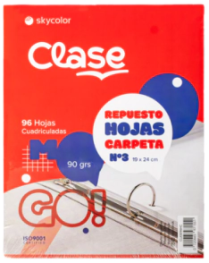 REPUESTO SKYCOLOR CLASE N&ordm;3 x 96hjs RY 90grs