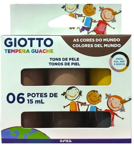TEMPERA GIOTO TONOS PIEL x 15ml x 6u