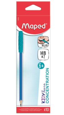 LAPIZ GRAFITO MAPED CONCENTRATION HB + MASTIC TOP BLANCO