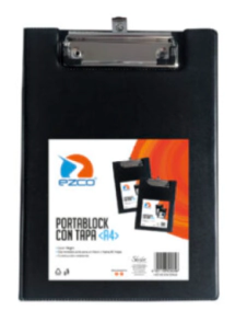 PORTA BLOCK EZCO A4 C/TAPA NEGRO