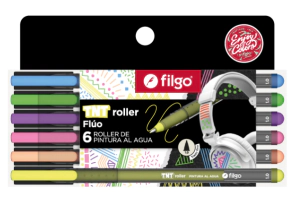 BOLIGRAFO FILGO TNT ROLLER AL AGUA FLUO 1.0mm x 6u