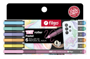 BOLIGRAFO FILGO TNT ROLLER AL AGUA PASTEL 1.0mm x 6u