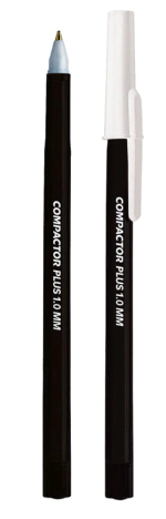 BOLIGRAFO COMPACTOR PLUS 1.0 x 25u NEGRA