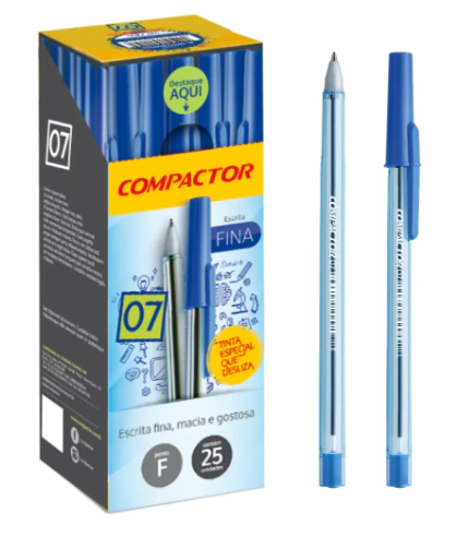 BOLIGRAFO COMPACTOR FINA 0.7 x 25u AZUL