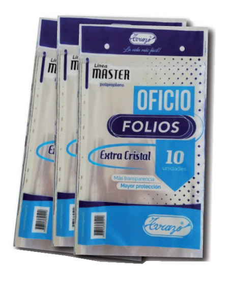 FOLIOS TRAZO A4 70 MICRONES x 10u