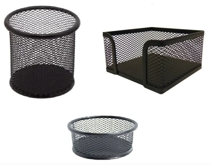 SET ESCRITORIO VALUES 3 PIEZAS PLATA