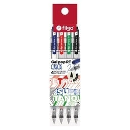 BOLIGRAFO FILGO ROLLER GEL POP RT 0.7 x 4u SURT.