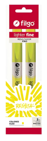 RESALTADOR FILGO LIGHTER FINE x 2u AMARILLO