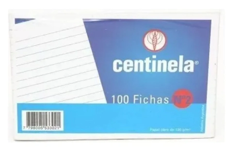 FICHA CENTINELA N�2 PARA CONTABILIDAD x 100 FICHAS