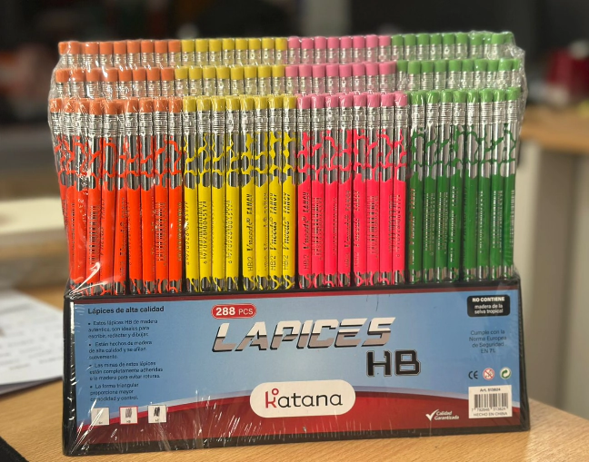 LAPIZ GRAFITO KATANA FLUO HB DISPLAY x 288u