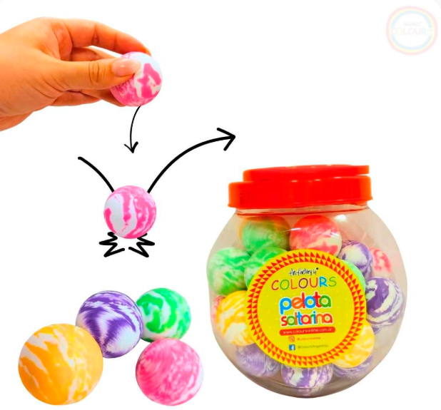 COLOURS PELOTA SALTARINA X 60 MARMOLADA