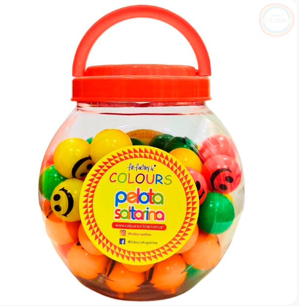 COLOURS PELOTA SALTARINA X 60UN SMILE