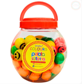 COLOURS PELOTA SALTARINA X 60UN SMILE