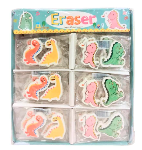 COLOURS GOMAS DINOS/CAPYBARA PLANA X 2