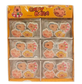 COLOURS GOMAS DINOS/CAPYBARA PLANA X 2