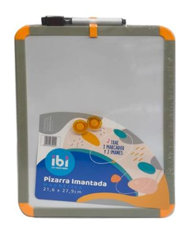 PIZARRA IBI BLANCA C/MARCADOR/IMAN/BORRADOR 21.6x27.7cm