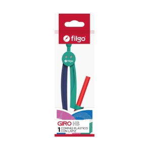COMPAS FILGO PLASTICO GIRO C/LAPIZ