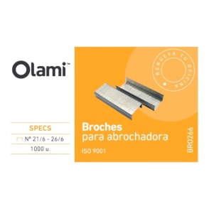 BROCHES P/ABR OLAMI N&ordm; 26/6 x 1000u