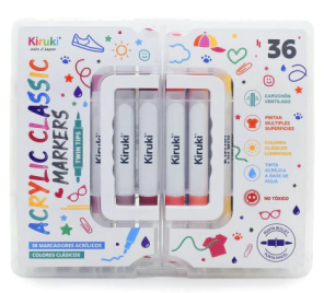MARCADOR KIRUKI ACRILICO D/P x 36u