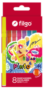 MARCADOR FILGO PINTO 2210 FLUO x 8u