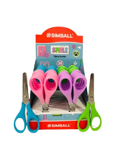 TIJERA SIMBALL SMILE 12cm PASTEL x 24u
