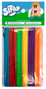 PALITOS HELADO SIFAP JUMBO COLOR x 30u