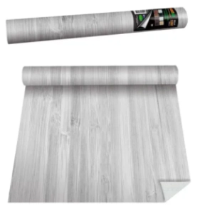AUTOADHESIVO LAMA MADERA GRIS 45cm x 10mts