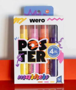 WERO POSTER MARKERS x 4un