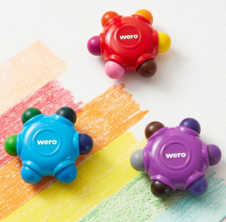WERO CRAYONS GRIP COLORS x 3un