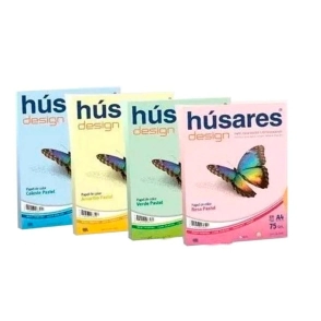 PAPEL HUSARES A4 75grs x 500hjs AMARILLO PASTEL