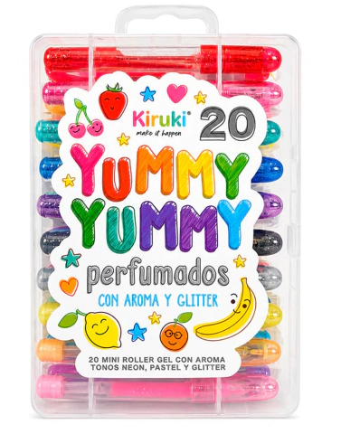 BOLIGRAFO KIRUKI MINI ROLLERS TINTA GEL x 20u SURT.