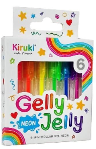 BOLIGRAFO KIRUKI MINI ROLLERS TINTA GEL NEON x 6u