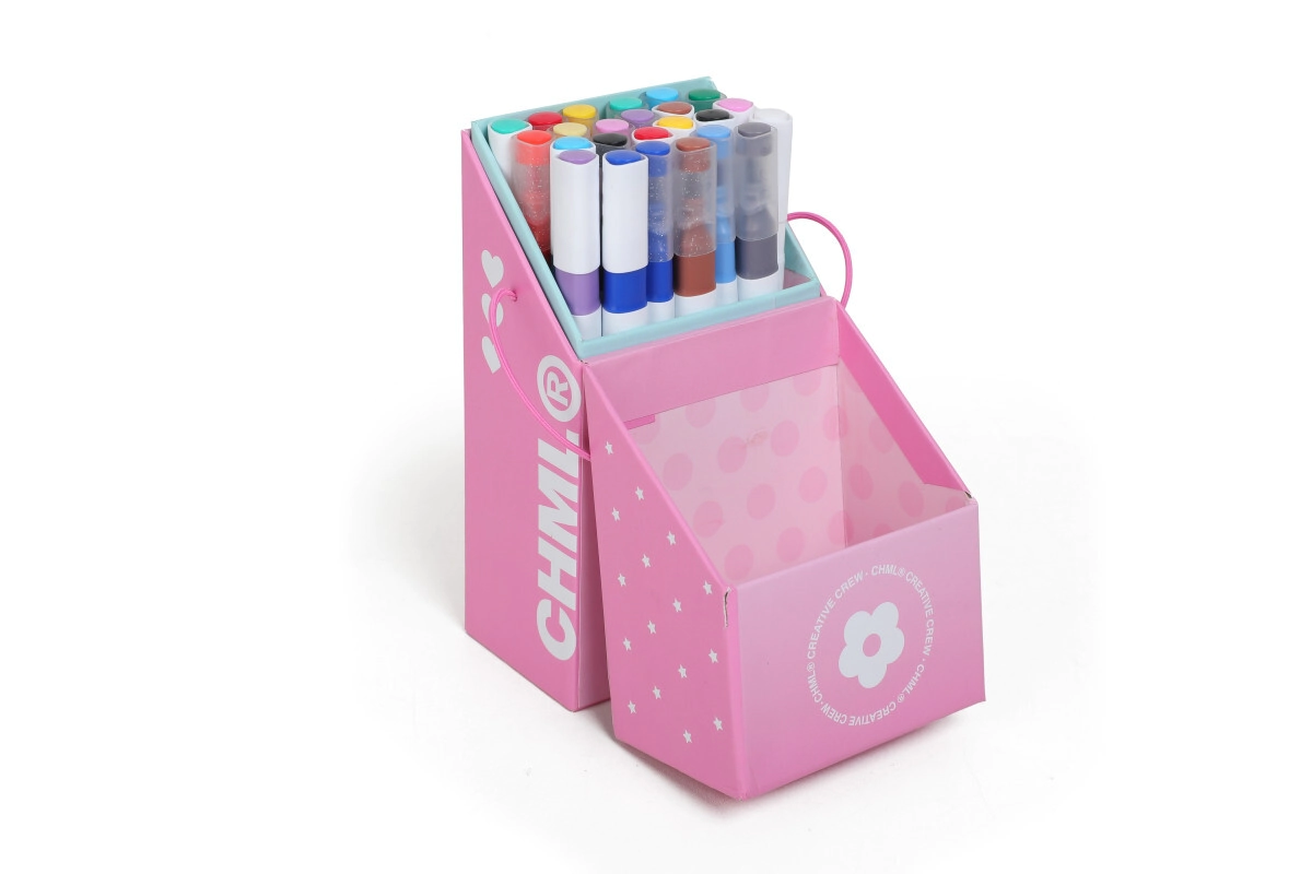 CHIMOLA SET DE ESCRITORIO + MARCADORES x 24 + POODLE