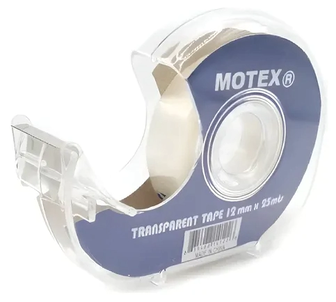 CINTA TRANSP. MOTEX 12mm x 25mts C/RACIONADOR