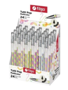 BOLIGRAFO FILGO ROLLER GEL TUTTI POP / DISPLAY x 24u SURT.