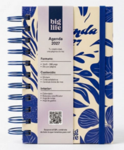 AGENDA PPR 2027 16x22 BLUE ORGANIC S/A/V