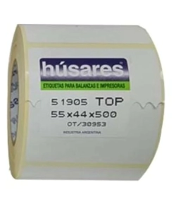 ETIQUETAS HUSARES P/BALANZA TOP 55x44mm x 500u