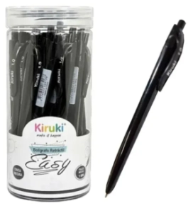 BOLIGRAFO KIRUKI EASY 1mm x 25u NEGRO