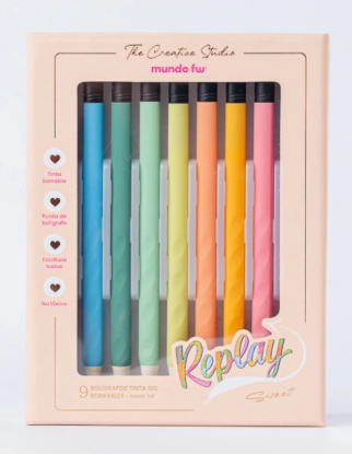 BOLIGRAFO FW REPLAY BORRABLES GEL SWEET x 9u